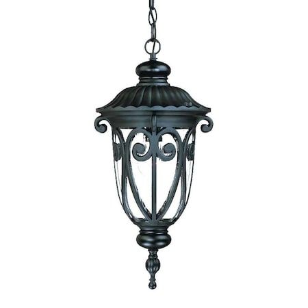 Estallar 20.5 x 9.38 x 9.38 in. Naples 1-Light Matte Black Hanging Light ES3099773